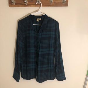Green/Navy Cotton Flannel